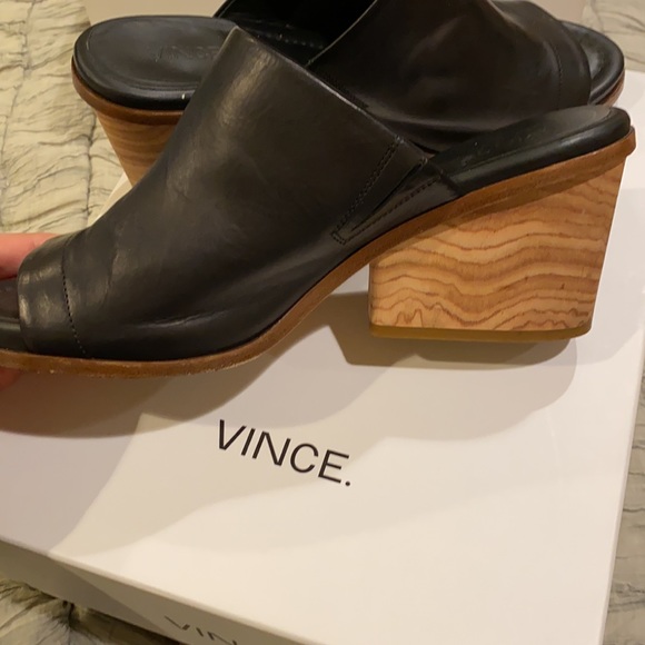 Open-Toe Vince Mules - Picture 3 of 4